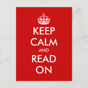 Fique calmo e leia no cartão postal