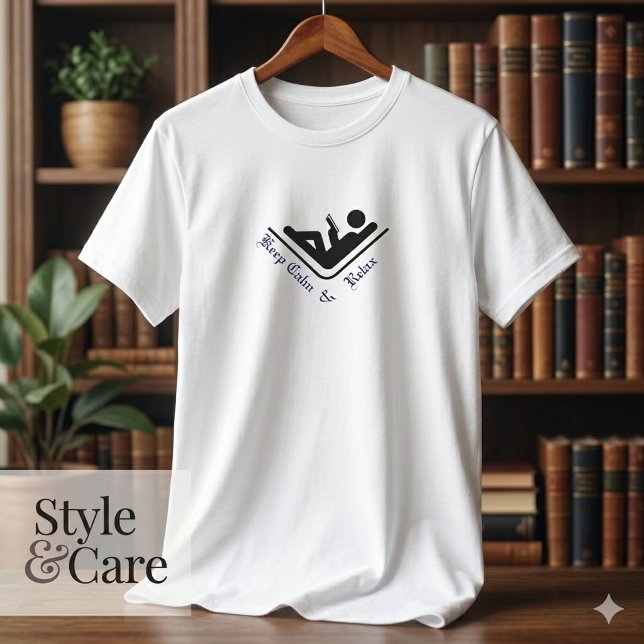 Fique calmo e relaxe na camisa (Keep Calm and Relax Minimalist Comfort Tee Style)