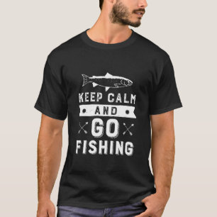 Fique Calmo Pescando Camiseta Vintage Grunge Estil
