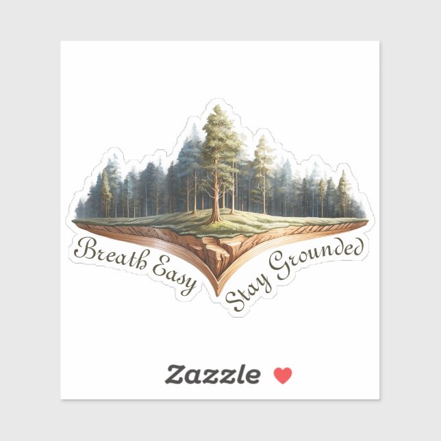 Fique calmo Relaxe e Desencha o adesivo (Folha)