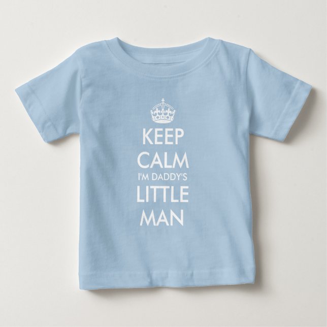 Fique calmo, sou pai, marinho camisa de bebê (Frente)