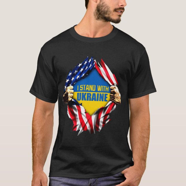 Fique com a Ucrânia T-Shirt (Frente)