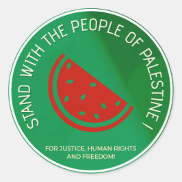 Fique com as Pessoas da Palestina! Adesivo