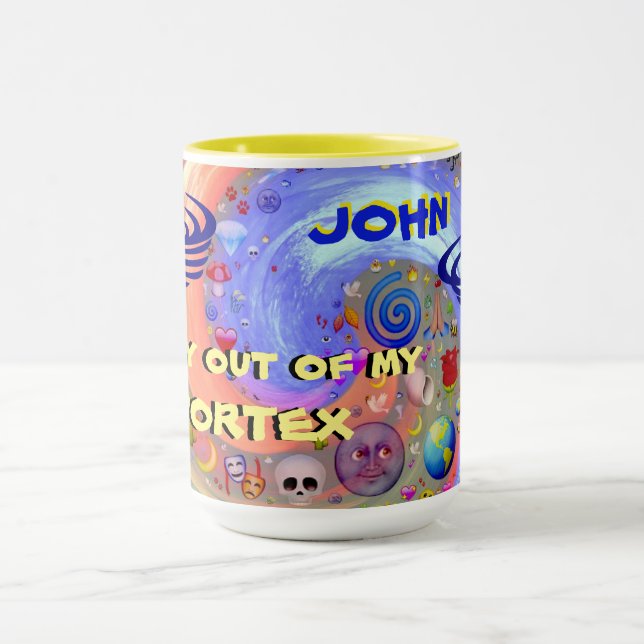 Fique Fora Da Minha Caneca Personalizada Do Vortex (Centro)