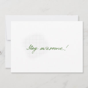 Fique incrível cartão minimal manuscrito