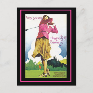 Fique Jovem! Cartão postal para jogar golfe na Ale