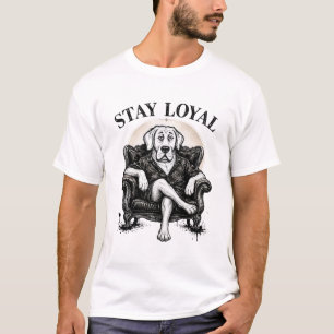 Fique Leal Camiseta de Rua Ilustração de Cão Legal