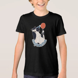 Fique Positivo Camiseta Tri-blend Juvenil Gato Tux