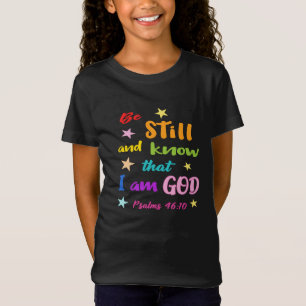 Fique quieto e saiba que eu sou Deus Camiseta Vers