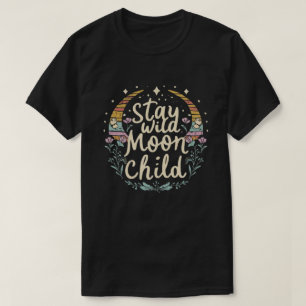 Fique Selvagem, Camiseta Criança da Lua Boêmio M