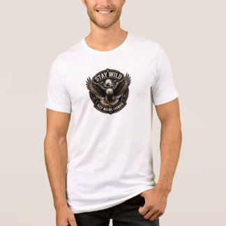 Fique Selvagem Continue Avançando Camiseta Águia