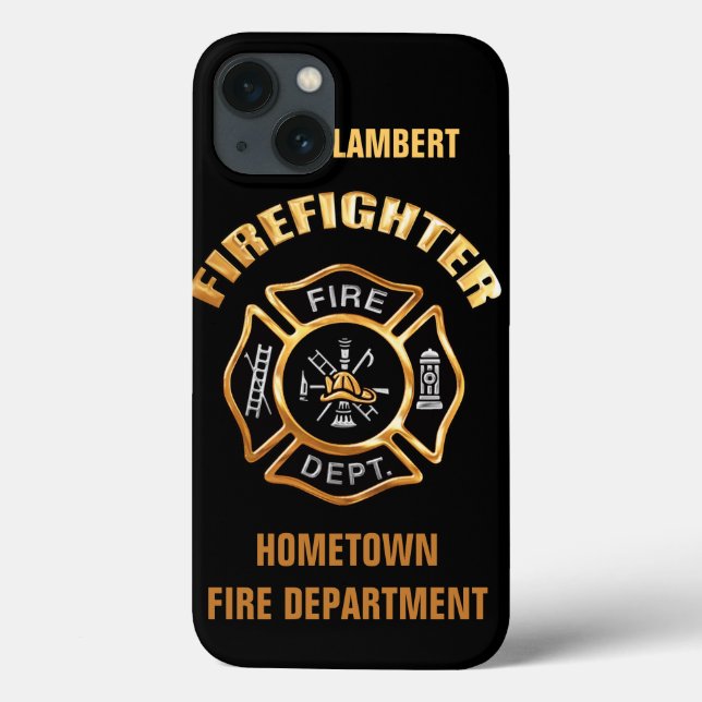 Fire Department Dourado Name Modelo (Verso)