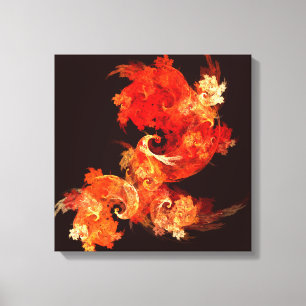 Firebird Abstrato Quad Canvas em dança