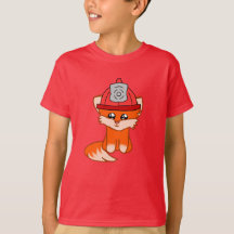 Firefighter Fox With A Firefighter Hat T-Shirt