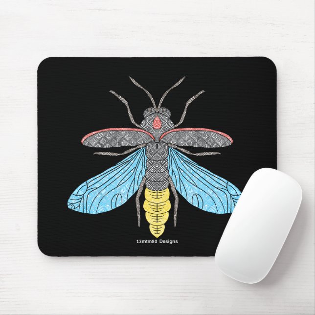 Firefly (preto único) - Mouse Pad (Com mouse)
