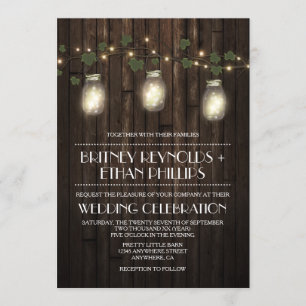 Firefly Rústica + Vinha Vinha Convites De Casamen