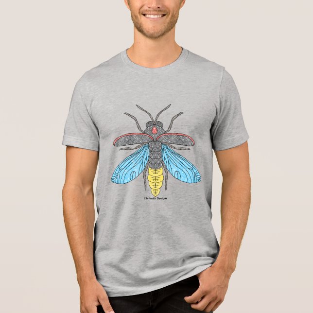 Firefly (vívido) - Camisa Tri-Blend masculino (Frente)