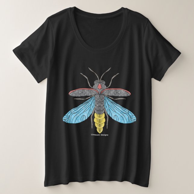 Firefly (vívido) - Camiseta Feminina Tamanho Plus (Frente do Design)