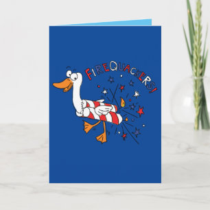 Firequackers Cartão de Saudação Engraçado Pato de 