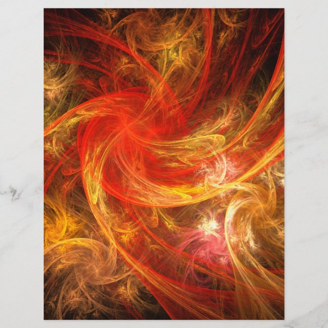 Firestorm Abstrato Art Letterhead (Frente)