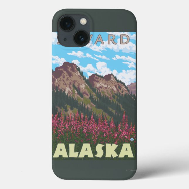 Fireweed & montanhas - Seward, Alaska (Verso)