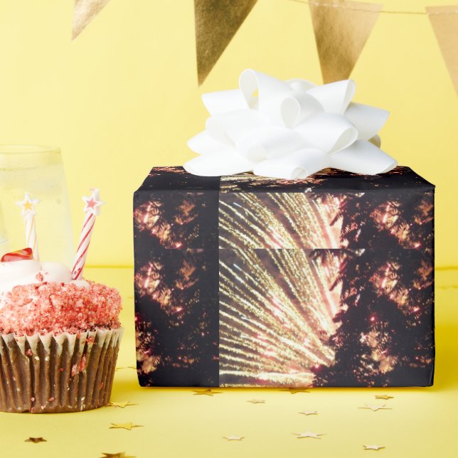 Fireworks 11 papel de embrulho de mate (Festa de aniversário)