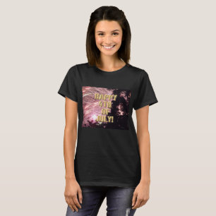 Fireworks 17 4º de julho camisa preta feminina