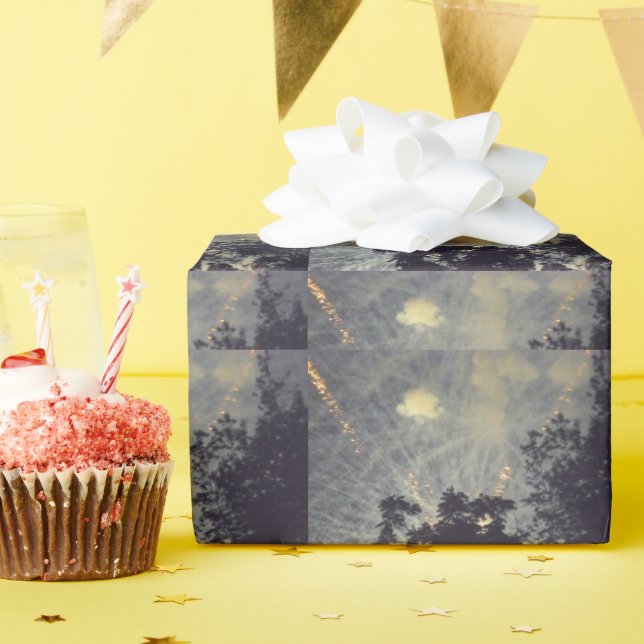 Fireworks 19 papel de embrulho de mate (Festa de aniversário)