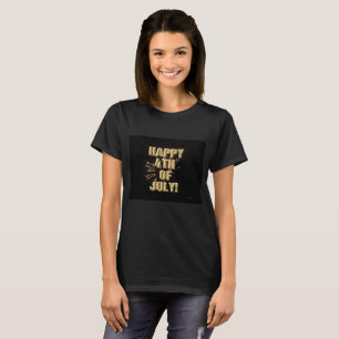 Fireworks 5 4º 4º de julho camisa preta feminina
