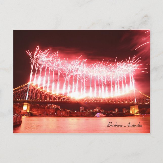 Fireworks Brisbane, Austrália - Cartão postal (Frente)