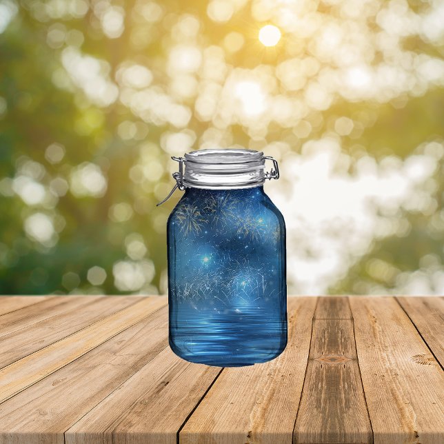 Fireworks Sobre Papel Tecido De Decoupage De Água (Criador carregado)