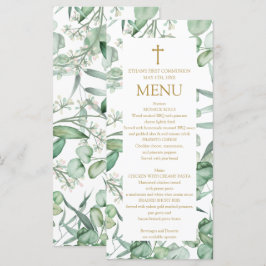 First Communion Eucalyptus leaves Menu 