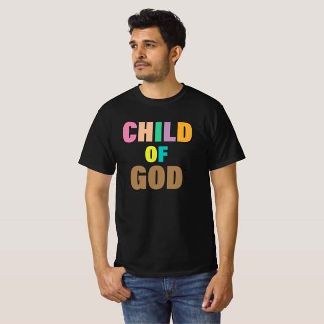 First Say God Unique Christian Typography T-Shirt (Frente Completa)