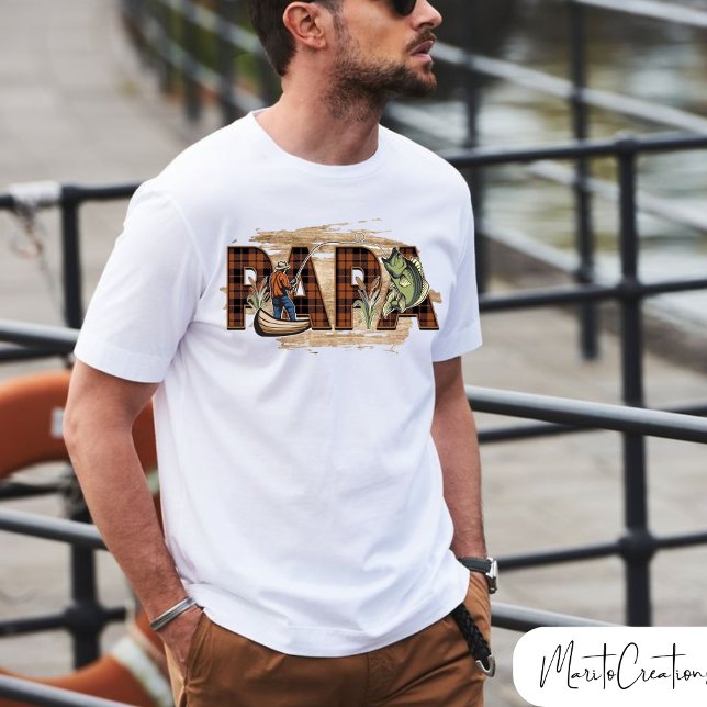 Fisherman T-shirt for dad, father's day, birthdays (Criador carregado)