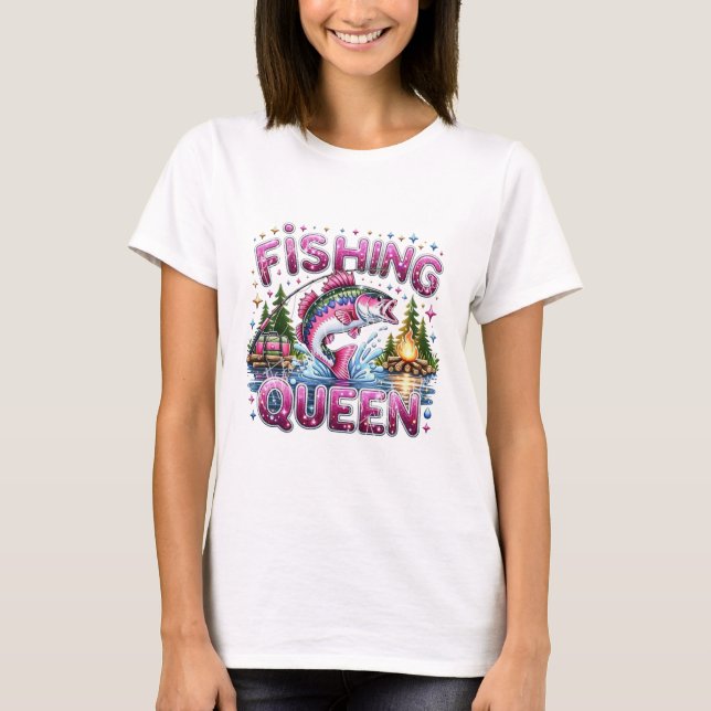 Fishing Queen Women T-Shirt  (Frente)