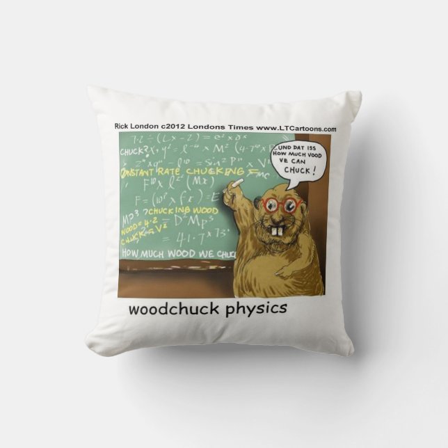 Fisica Divertida de Marmota Almofada de Lançamento (Frente)