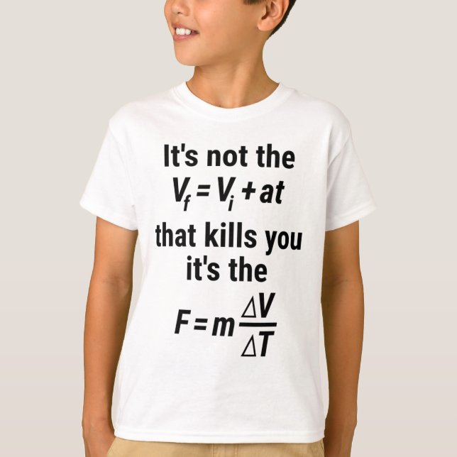 Física Engraçada Camisa Com Queda E Força Equati (Frente)