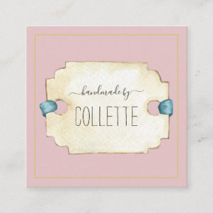 Fita à mão por Cartão de visita de quadrado de 