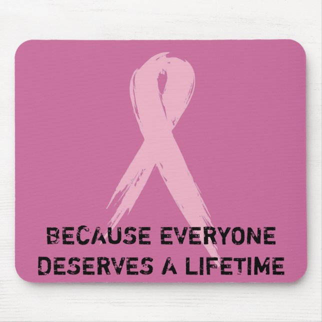 Fita cor-de-rosa Mousepad (Frente)