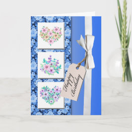Fita de Cartão de Aniversário com design floral