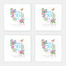 Fita de Rosa Rosa Aniversário de 70 anos 