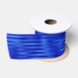 Fita de Seda Azul Real com Listras em Folha de Our