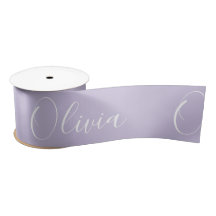 Fita de Seda com Nome Personalizado Elegante Lavan
