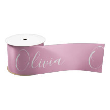 Fita de Seda Personalizada Rosa Elegante