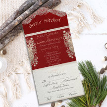 Fita e Renda Gettin' Hitched - Vermelho