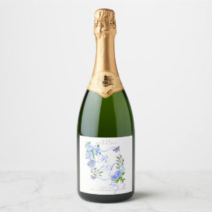 Fita Monograma Casamento Rosa Azul