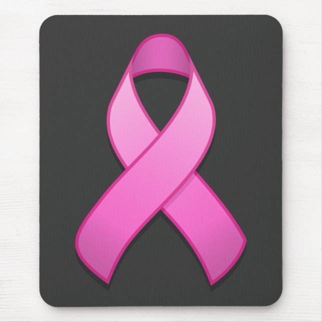 Fita Mousepad da consciência do rosa quente (Frente)