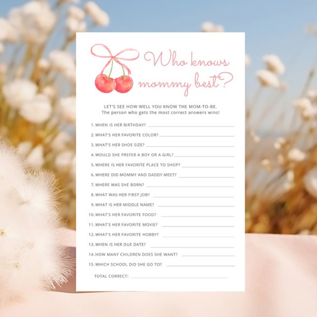 Fita Rosa Cereja Que Conhece O Melhor Jogo Da Mamã (Criador carregado)