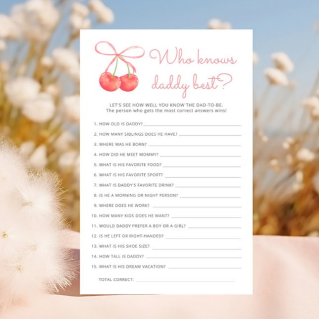 Fita Rosa Cereja Que Conhece O Melhor Jogo Do Pai (Criador carregado)