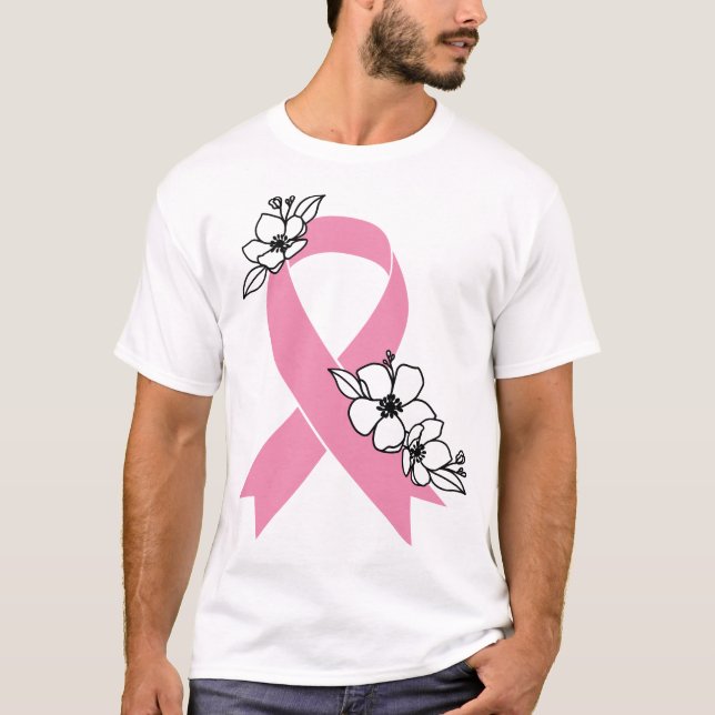 Fita rosa com T-Shirt brilhante (Frente)